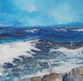 "Wellen", Acryl auf Leinwand, 20x20 cm, 200,-€